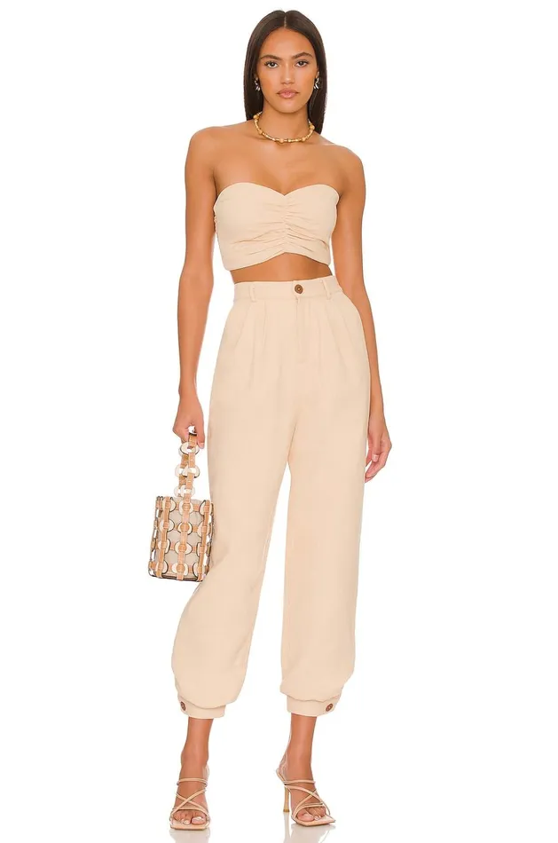 Lovers and Friends Pants Women Kacey Pant Tan Lovers and Friends Pants Women Kacey Pant Tan