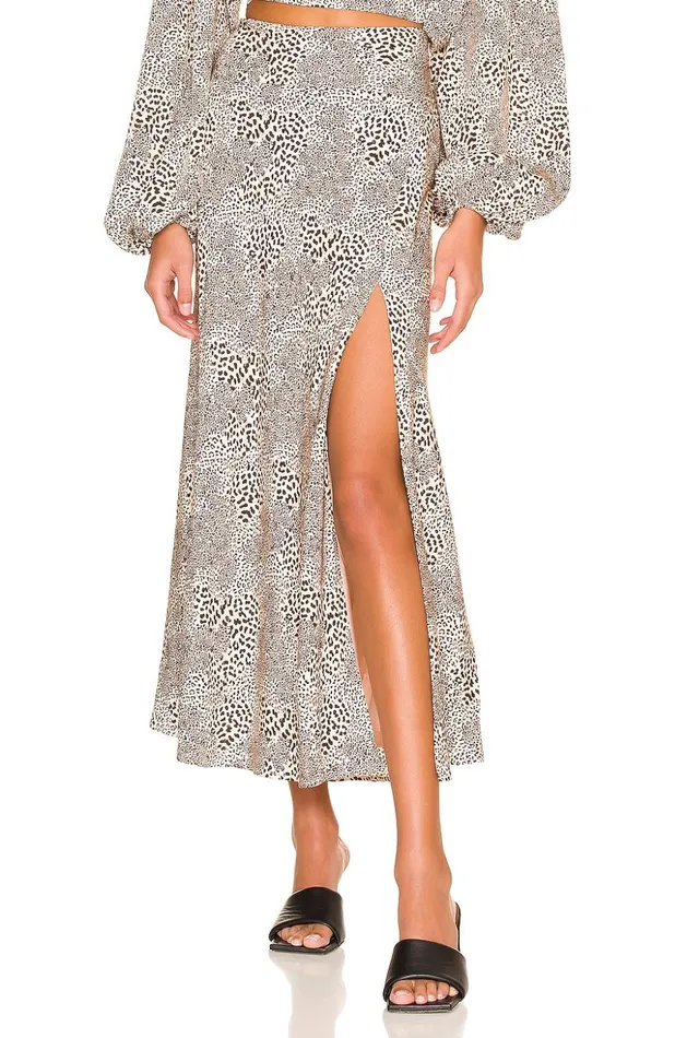 Lovers and Friends Skirts Women Anderson Midi Skirt Cheetah