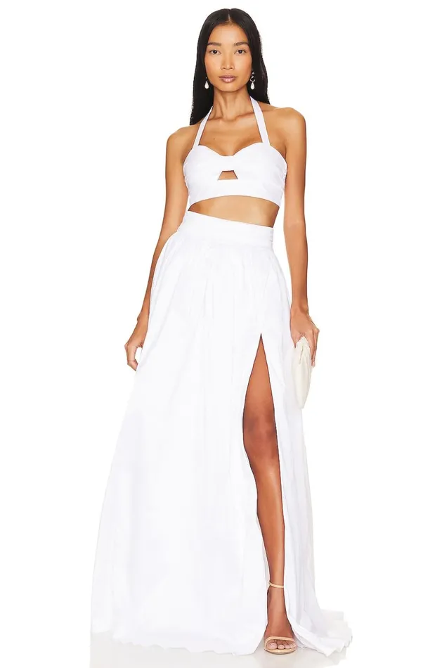 Lovers and Friends Skirts Women Lucille Maxi Skirt Stark White Lovers and Friends Skirts Women Lucille Maxi Skirt Stark White