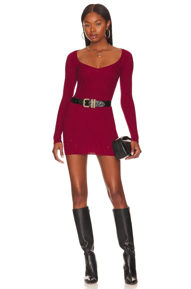Lovers and Friends Skirts Women Mara Knit Mini Wine Red Lovers and Friends Skirts Women Mara Knit Mini Wine Red