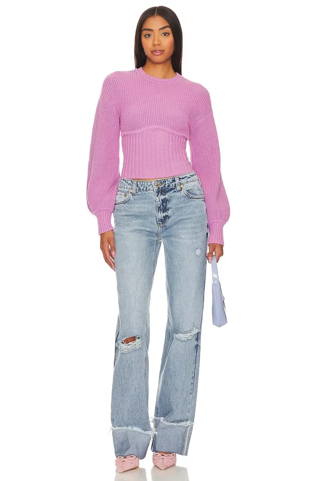 Lovers and Friends Sweaters and Knits Women Anastasia Knit Sweater Pink Lovers and Friends Sweaters and Knits Women Anastasia Knit Sweater Pink