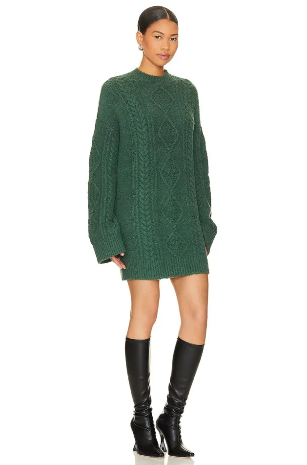 Lovers and Friends Sweaters and Knits Women Garcelle Sweater Dress Forest Green Lovers and Friends Sweaters and Knits Women Garcelle Sweater Dress Forest Green