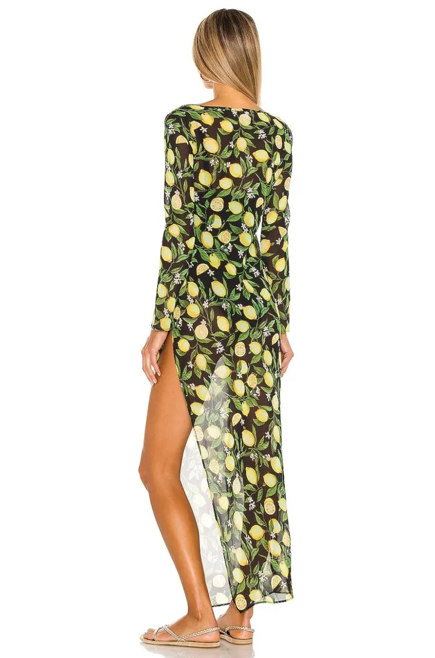 Lovers and Friends Swimsuits and CoverUps Women Citrina Midi Dress Lemon Floral