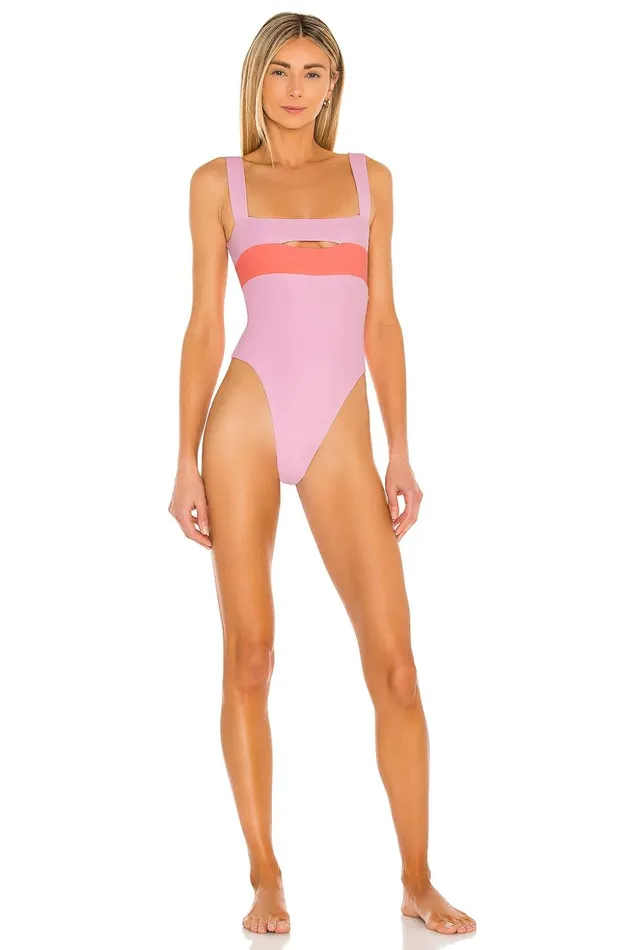 Lovers and Friends Swimsuits and CoverUps Women Daytona One Piece Pink and Orange