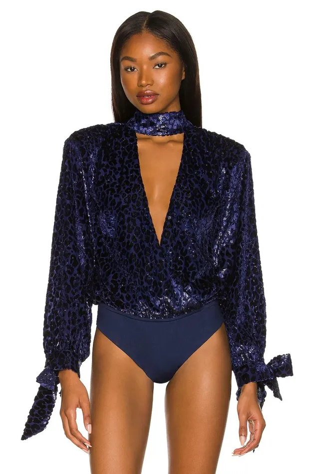 Lovers and Friends Tops Women Estella Bodysuit Navy Lovers and Friends Tops Women Estella Bodysuit Navy