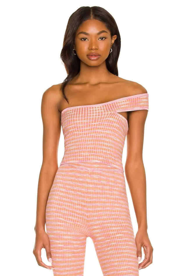 Lovers and Friends Tops Women Mara Knit Top Pink Spacedye