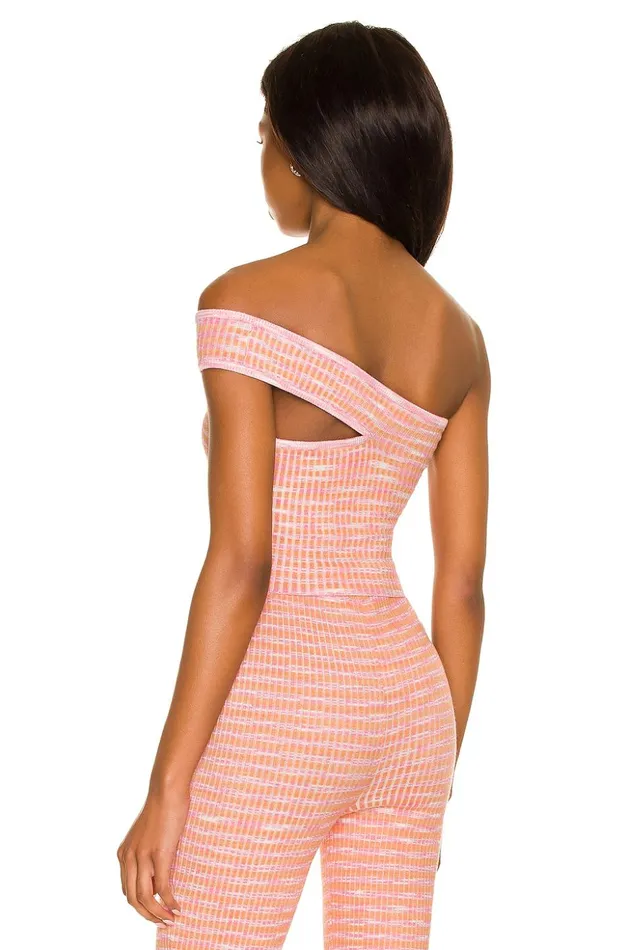 Lovers and Friends Tops Women Mara Knit Top Pink Spacedye Lovers and Friends Tops Women Mara Knit Top Pink Spacedye