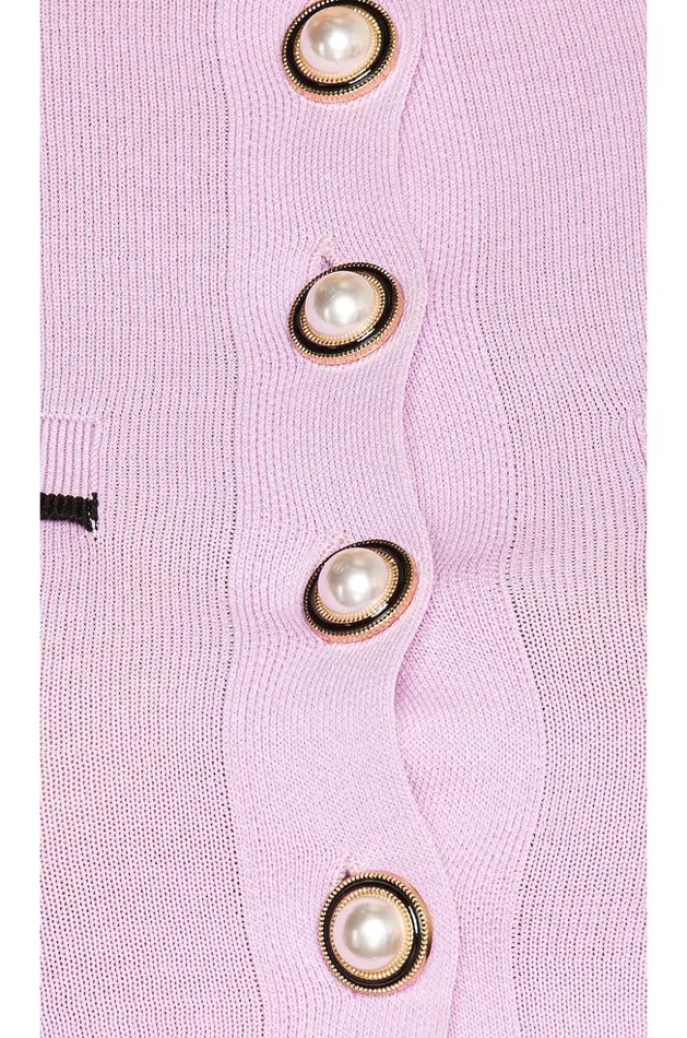 Lovers and Friends Tops Women Pearl Short Sleeve Cardigan In Lilac and Purple Lilac and Black Lovers and Friends Tops Women Pearl Short Sleeve Cardigan In Lilac and Purple Lilac and Black