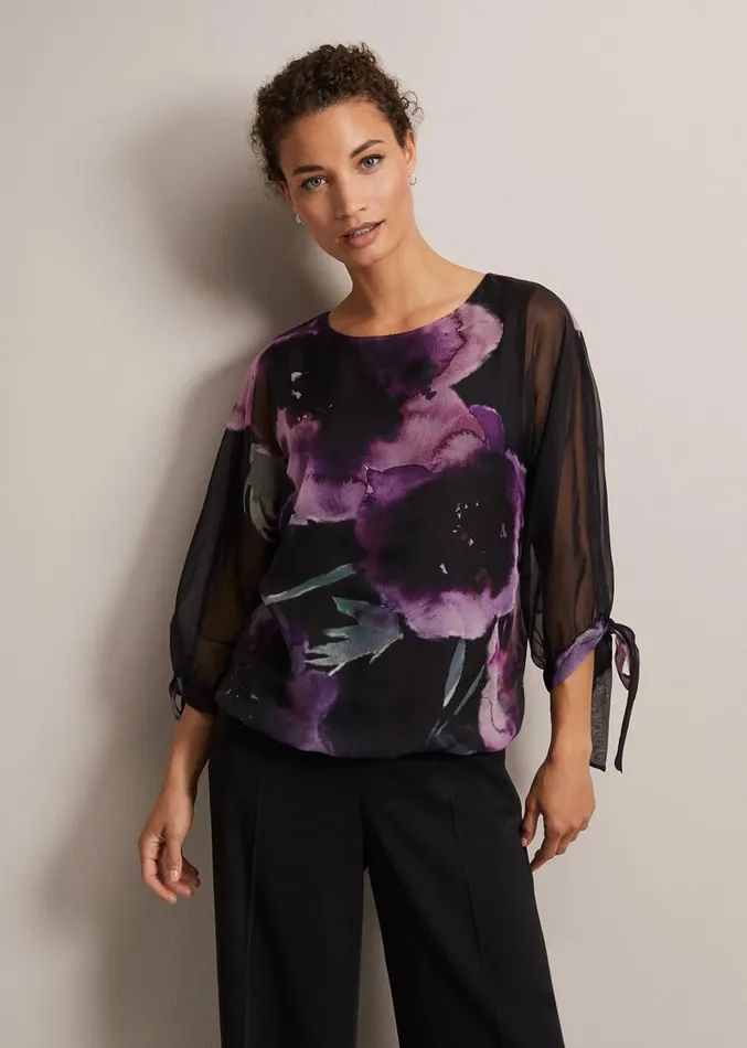 Lucinda Floral Top Multicoloured Women Phase Eight Shirts and Blouses