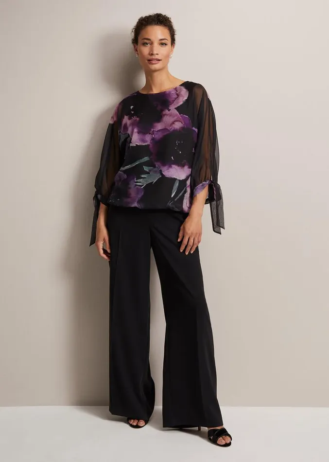 Lucinda Floral Top Multicoloured Women Phase Eight Shirts and Blouses