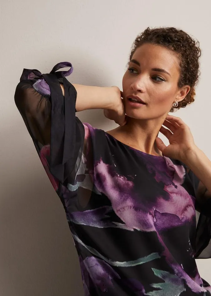 Lucinda Floral Top Multicoloured Women Phase Eight Shirts and Blouses