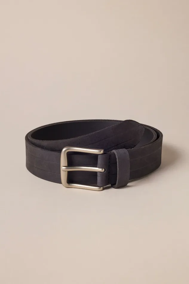 Lucky Brand Belts Men Heat Crease Leather Belt Black