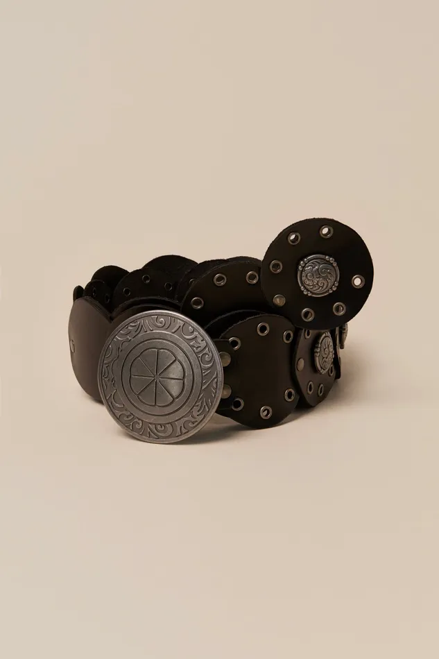 Lucky Brand Belts Women Grommet Concho Belt Black