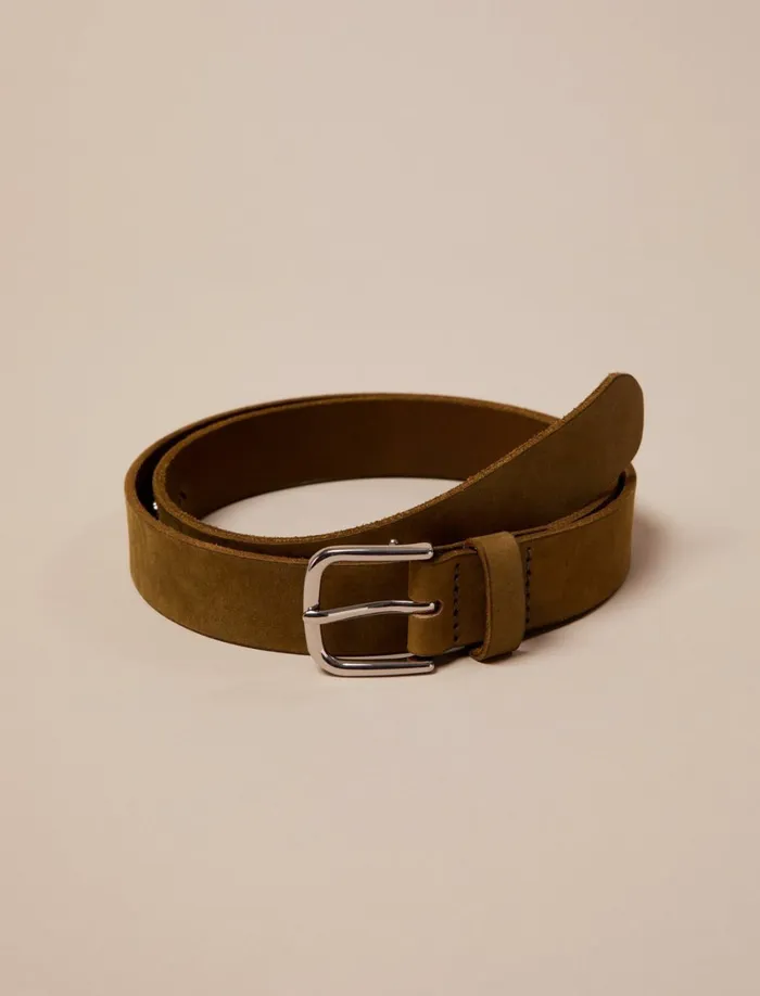Lucky Brand Belts Women Olive Suede Heart Belt Olivegreen