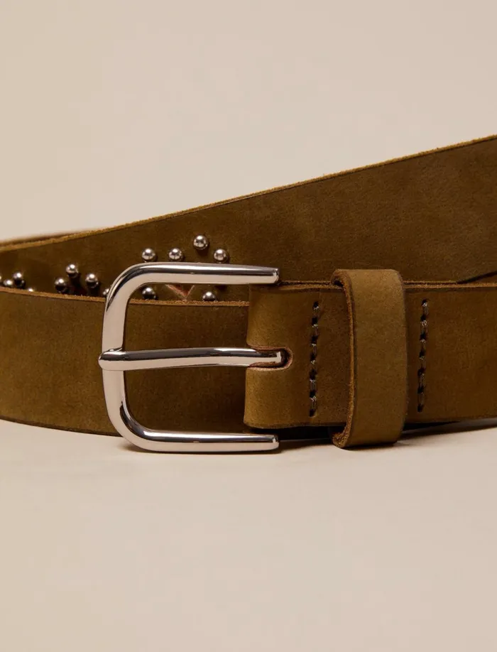 Lucky Brand Belts Women Olive Suede Heart Belt Olivegreen