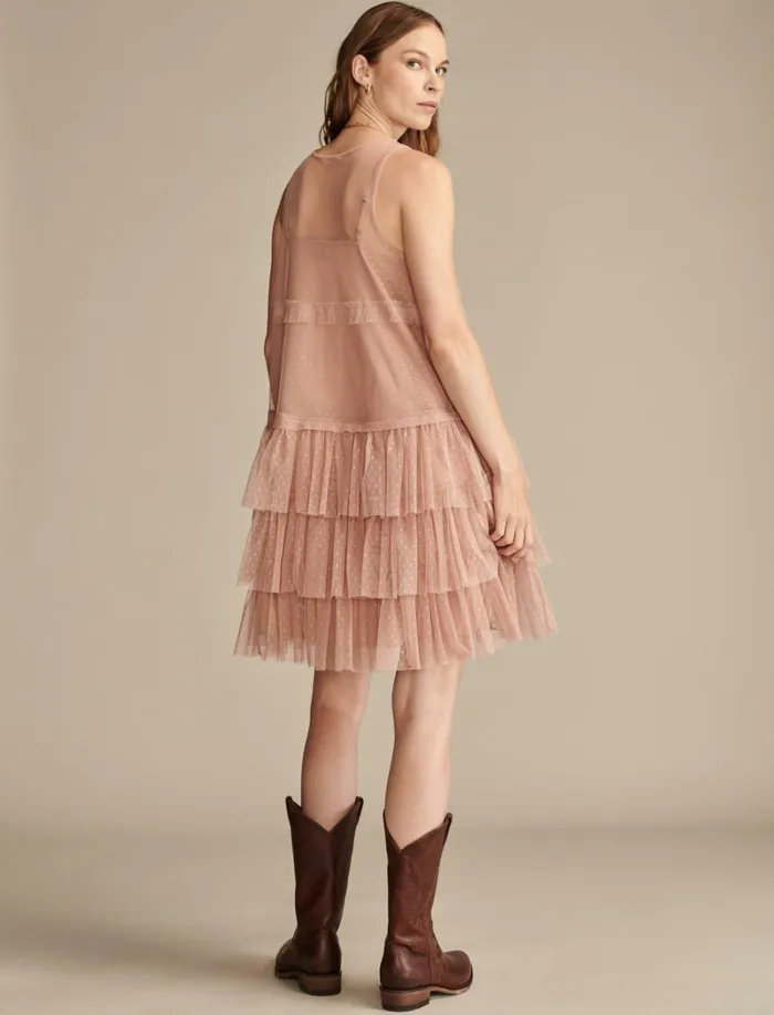 Lucky Brand Dresses Women Tulle Party Mini Dress Pink