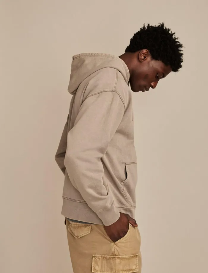 Lucky Brand Graphic Tees Men Army Hood Frost Grey