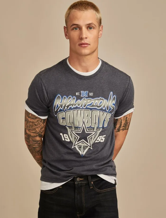 Lucky Brand Graphic Tees Men Dallas Cowboys Graphic Tee 437 Navy