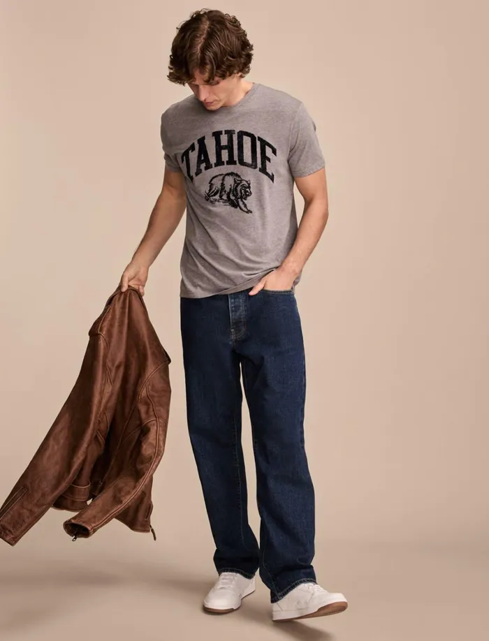 Lucky Brand Graphic Tees Men Tahoe Heather Grey