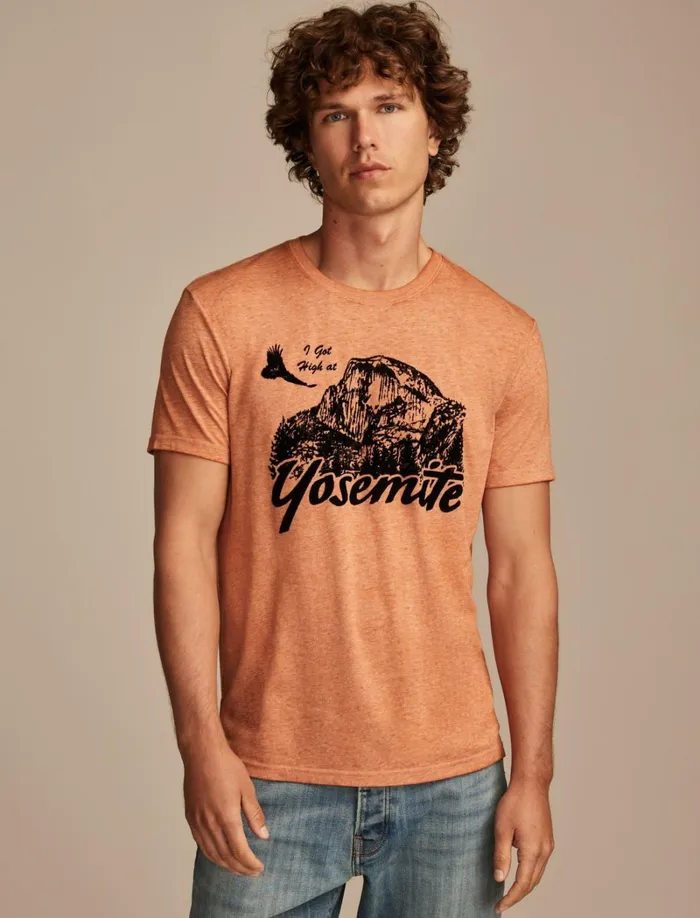 Lucky Brand Graphic Tees Men Yosemite Bombay Brown