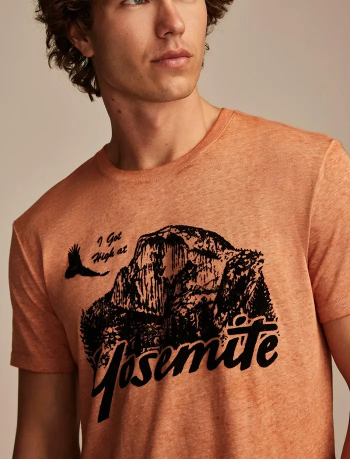 Lucky Brand Graphic Tees Men Yosemite Bombay Brown