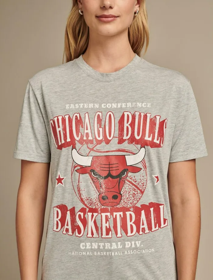 Lucky Brand Graphic Tees Women Bulls Graphic Tee 054 Gray