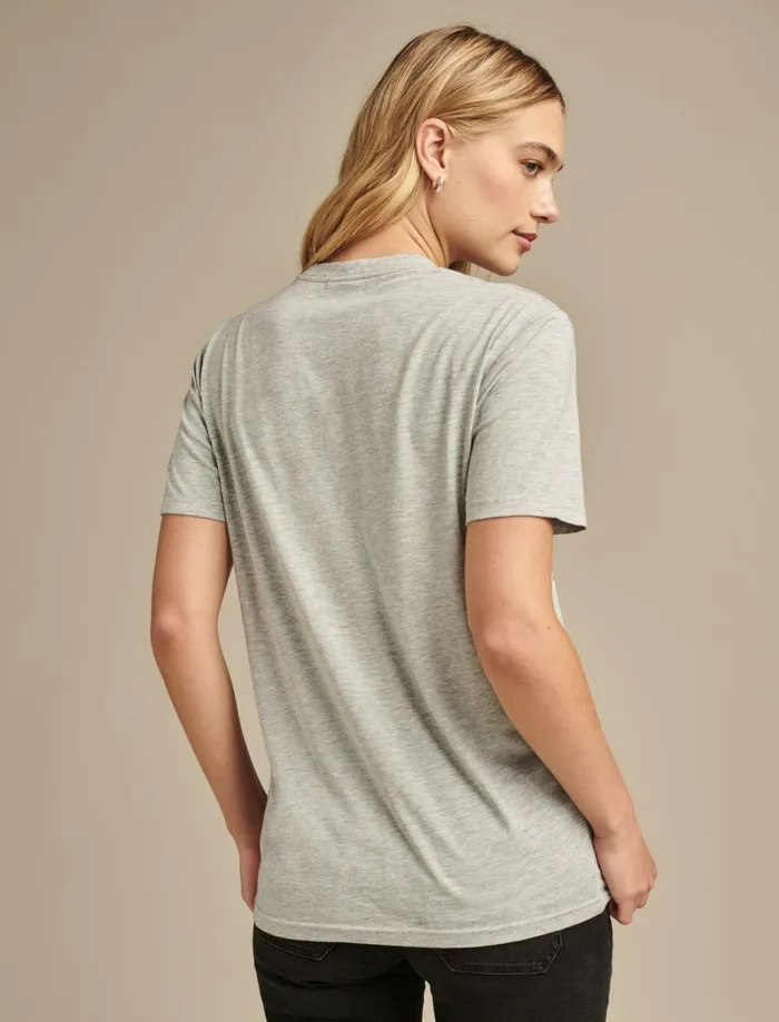 Lucky Brand Graphic Tees Women Bulls Graphic Tee 054 Gray