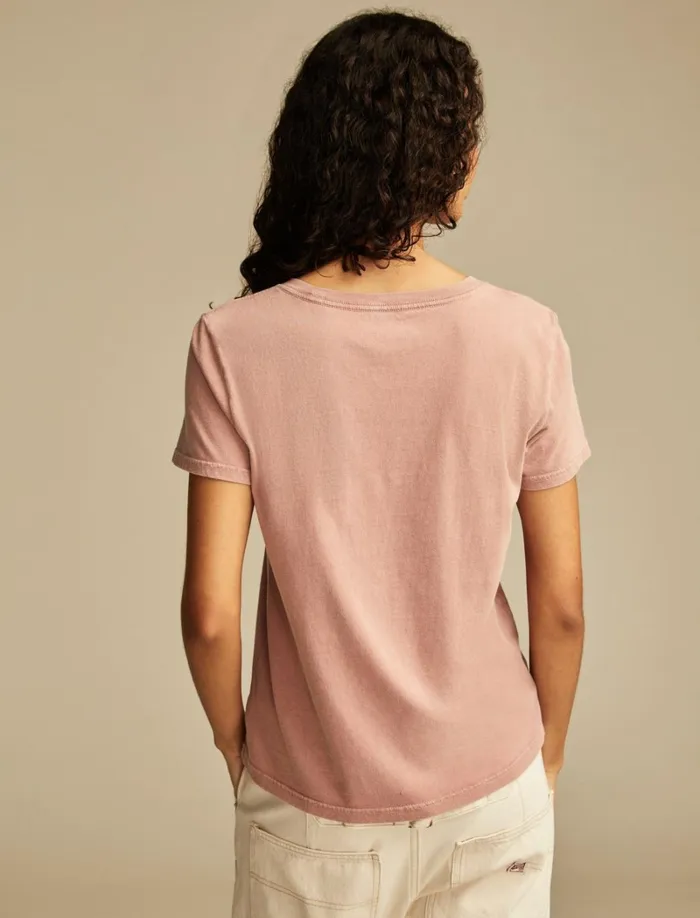Lucky Brand Graphic Tees Women Fendor Leopard Classic Crew Ash Rose