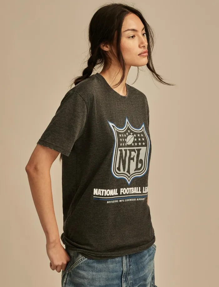 Lucky Brand Graphic Tees Women Nfl Shield 001 Black
