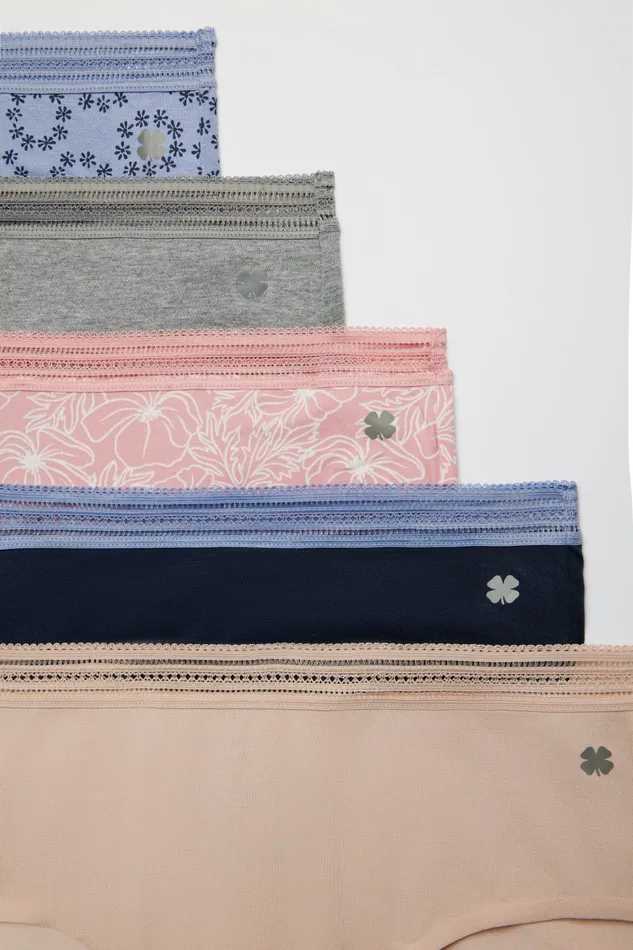Lucky Brand Intimates and Sleepwear Women 5 Pack Cotton Panties Edi Default