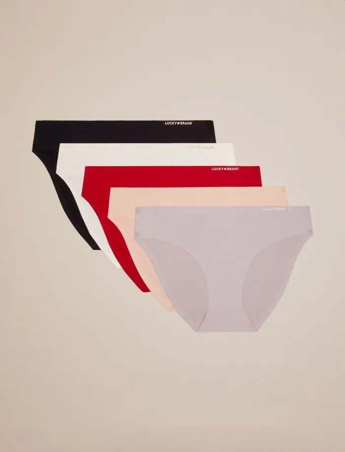 Lucky Brand Intimates and Sleepwear Women 5 Pack Micro Laser Bikini Chili