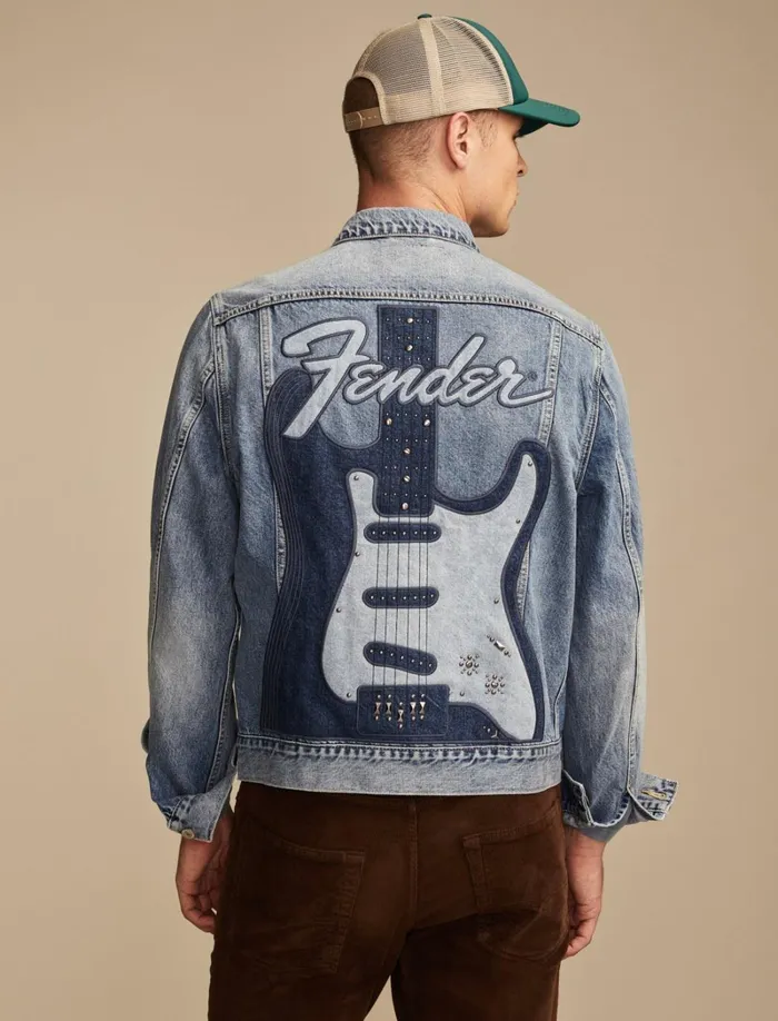 Lucky Brand Jackets and Outerwear Men Fender Denim Jacket Strat Blue