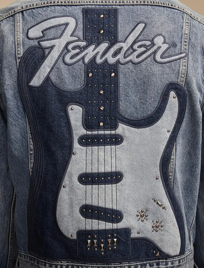 Lucky Brand Jackets and Outerwear Men Fender Denim Jacket Strat Blue