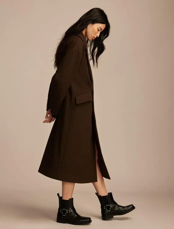 Lucky Brand Jackets and Outerwear Women Oversized Maxi Coat Espresso