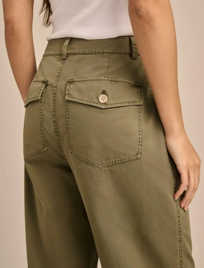 Lucky Brand Pants Women Utility Wide Leg Pant Dusty Olive