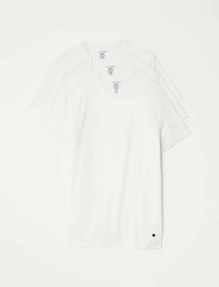 Lucky Brand Shirts and Tops Men 3 Pack Crew Undershirts White