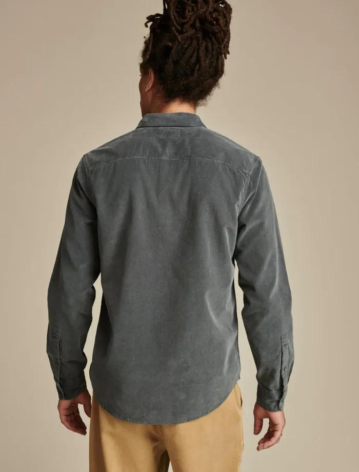 Lucky Brand Shirts and Tops Men Cole Hauser Corduroy Workshirt Dark Slate