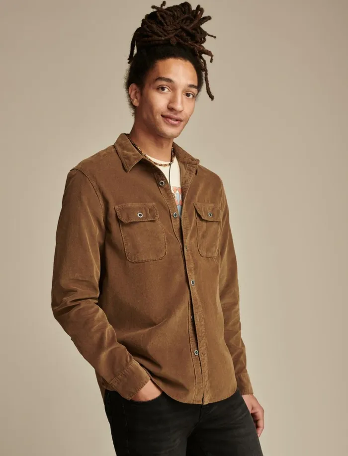 Lucky Brand Shirts and Tops Men Cole Hauser Corduroy Workshirt Kangaroo