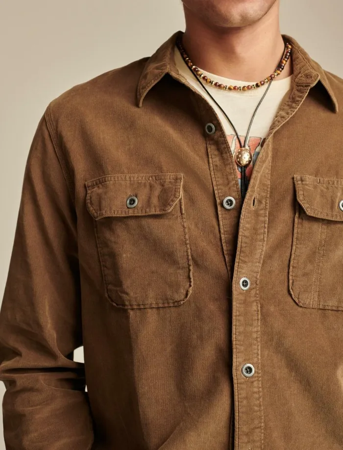 Lucky Brand Shirts and Tops Men Cole Hauser Corduroy Workshirt Kangaroo