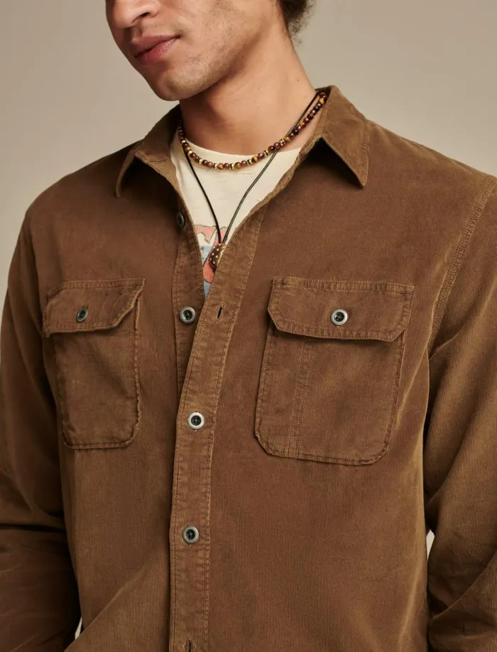 Lucky Brand Shirts and Tops Men Cole Hauser Corduroy Workshirt Kangaroo