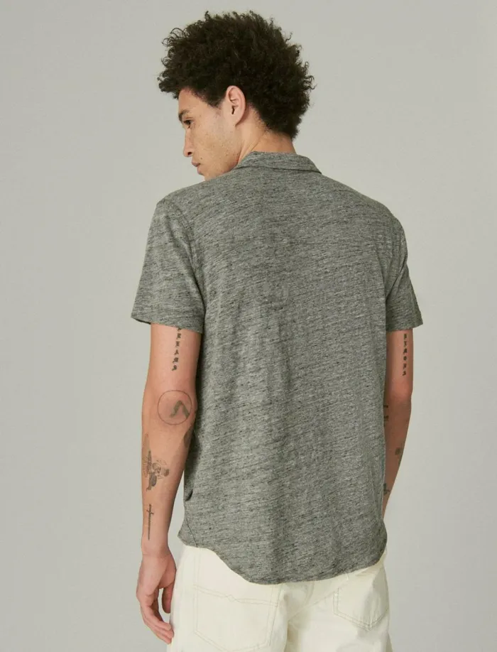 Lucky Brand Shirts and Tops Men Linen Button Up Shirt Heather Grey