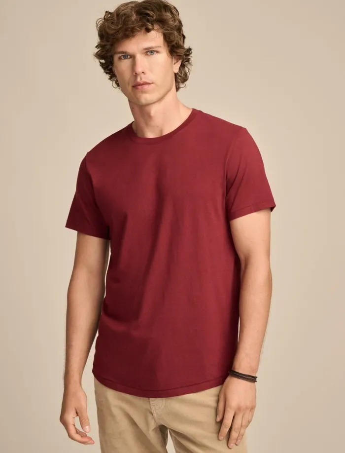 Lucky Brand Shirts and Tops Men Supima Short Sleeve Crew Cabernet