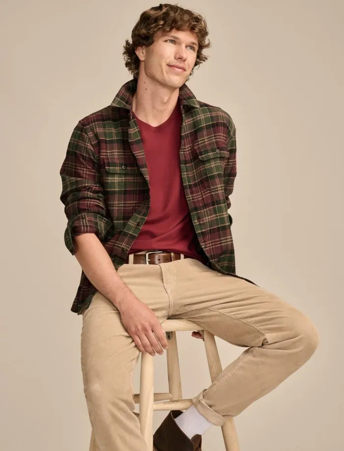Lucky Brand Shirts and Tops Men Supima Short Sleeve Crew Cabernet