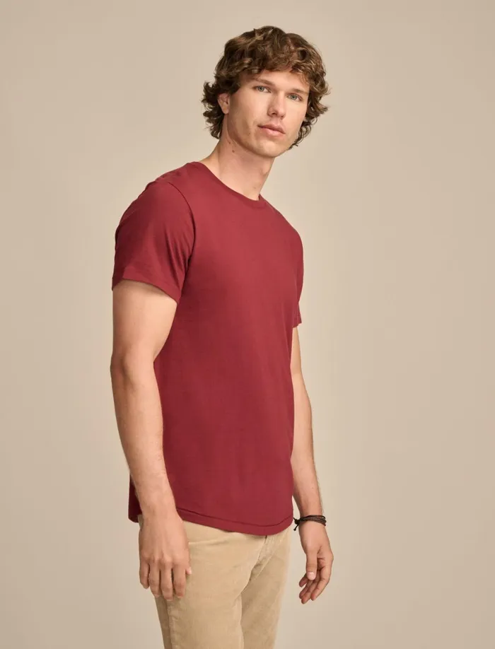 Lucky Brand Shirts and Tops Men Supima Short Sleeve Crew Cabernet