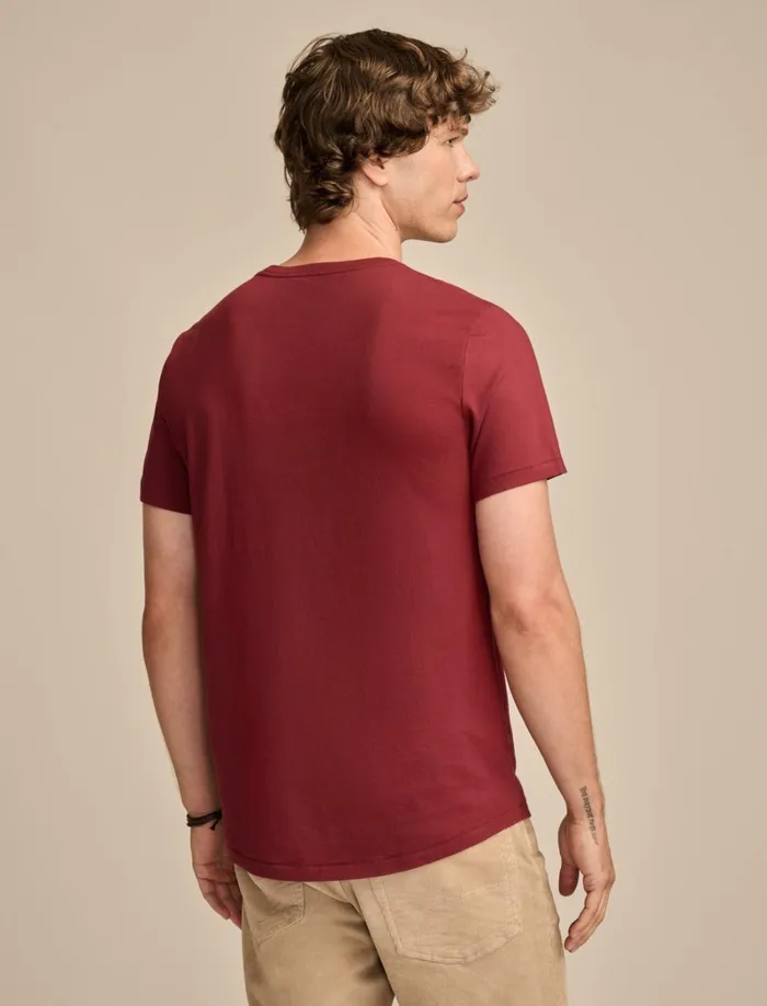 Lucky Brand Shirts and Tops Men Supima Short Sleeve Crew Cabernet