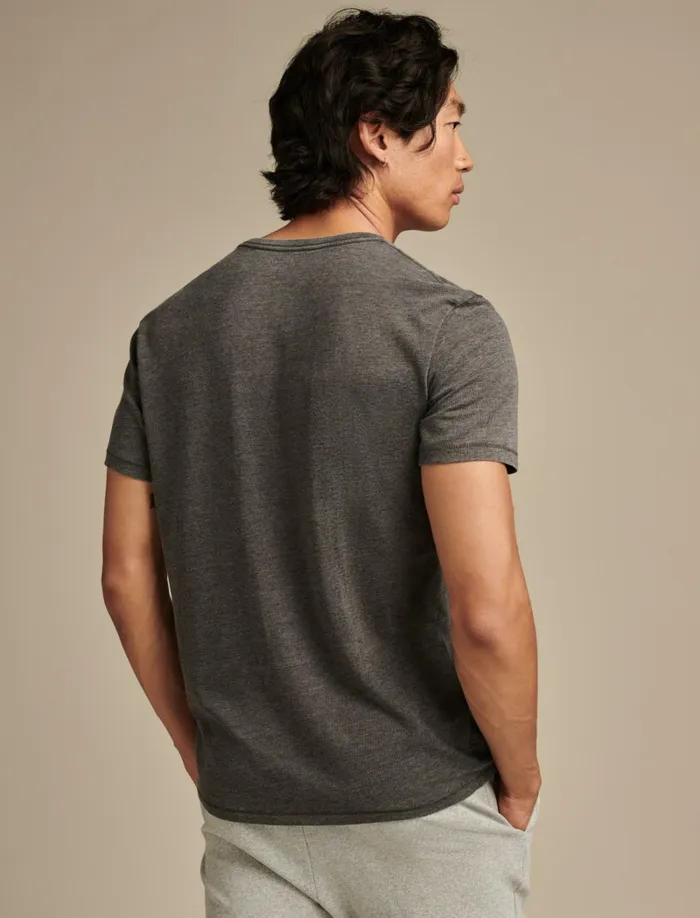 Lucky Brand Shirts and Tops Men Venice Burnout V Neck Tee Jet Black