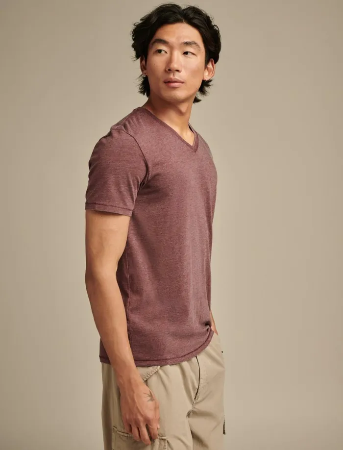 Lucky Brand Shirts and Tops Men Venice Burnout V Neck Tee Port Royale