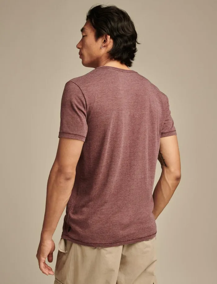 Lucky Brand Shirts and Tops Men Venice Burnout V Neck Tee Port Royale