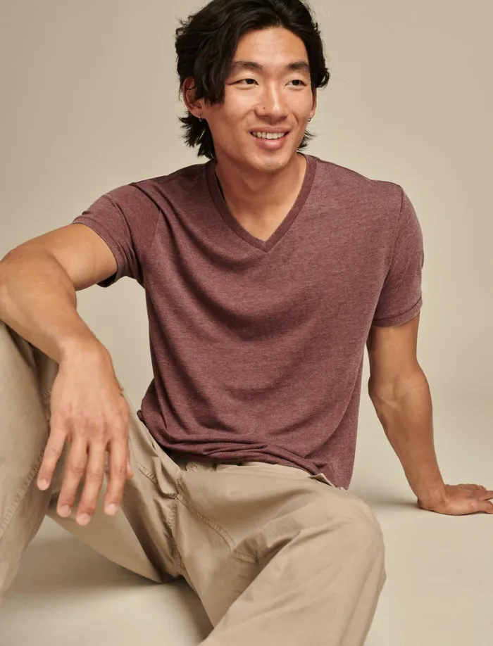 Lucky Brand Shirts and Tops Men Venice Burnout V Neck Tee Port Royale