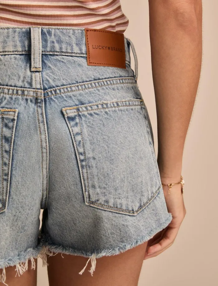 Lucky Brand Shorts Women High Rise Mom Short Monaco